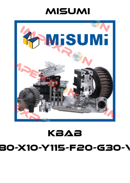 KBAB F6.0-A125-B40-L80-X10-Y115-F20-G30-V40-S60-N6-NA6  Misumi