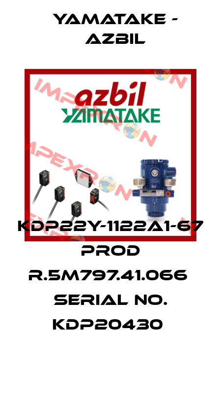 KDP22Y-1122A1-67  PROD R.5M797.41.066  SERIAL NO. KDP20430  Yamatake - Azbil