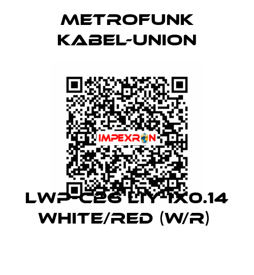 LWP-C26 LIY 1x0.14 white/red (W/R)  METROFUNK KABEL-UNION