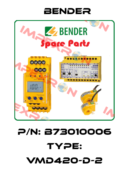 P/N: B73010006 Type: VMD420-D-2 Bender