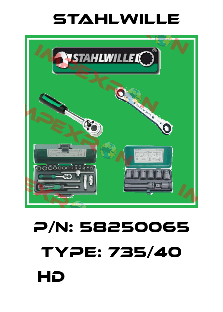 P/N: 58250065 Type: 735/40 HD                       Stahlwille