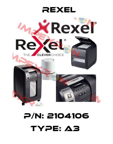 P/N: 2104106 Type: A3  Rexel