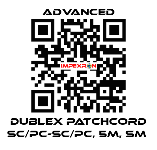 Dublex Patchcord SC/PC-SC/PC, 5m, SM  Advanced