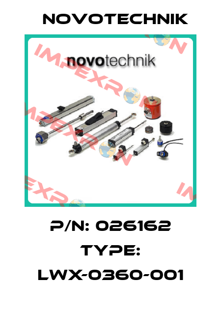 P/N: 026162 Type: LWX-0360-001 Novotechnik