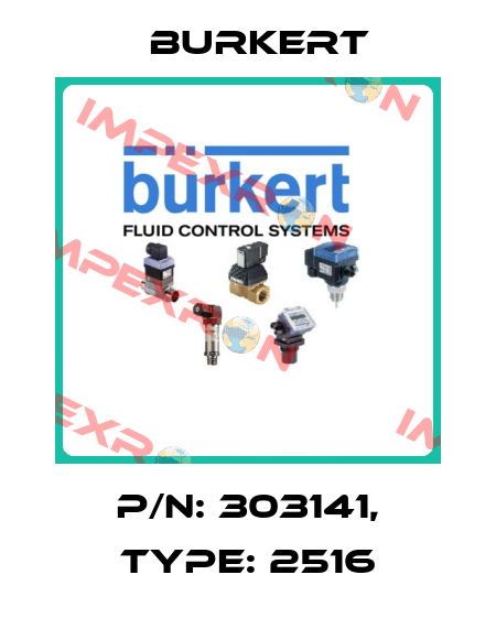 p/n: 303141, Type: 2516 Burkert
