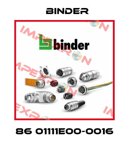 86 01111E00-0016 Binder