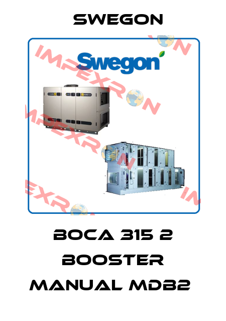 BOCa 315 2 BOOSTER manual MDB2  Swegon