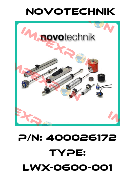 P/N: 400026172 Type: LWX-0600-001 Novotechnik