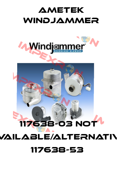 117638-03 not available/alternative 117638-53  Ametek Windjammer