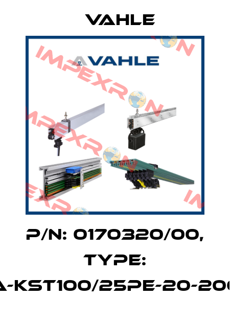 P/n: 0170320/00, Type: SA-KST100/25PE-20-2000 Vahle