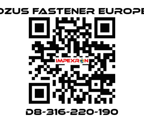 D8-316-220-190 Dzus Fastener Europe