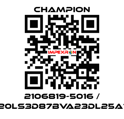 2106819-5016 / G20LS3D87BVA23DL25A10 Champion