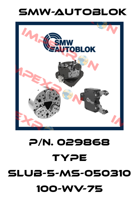 P/n. 029868 Type SLUB-5-MS-050310 100-WV-75 Smw-Autoblok