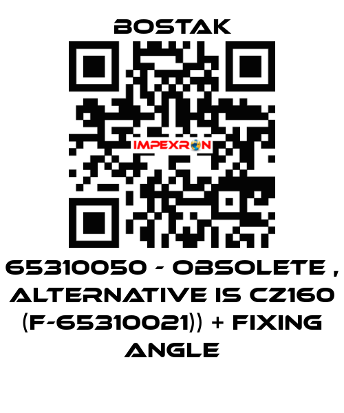 65310050 - obsolete , alternative is CZ160 (F-65310021)) + fixing angle Bostak
