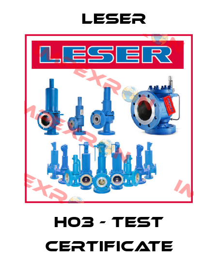 H03 - Test Certificate Leser