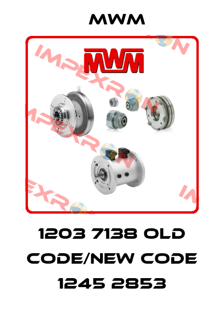 1203 7138 old code/new code 1245 2853 MWM