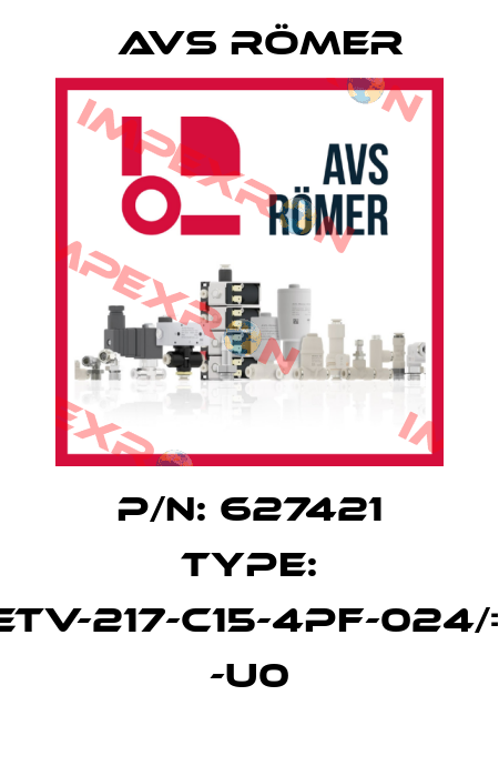 P/N: 627421 Type: ETV-217-C15-4PF-024/= -U0 Avs Römer