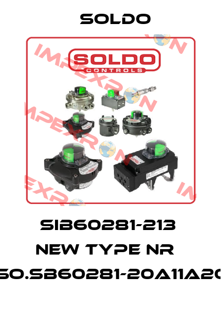 SIB60281-213  new type nr   ELR.SO.SB60281-20A11A20008 Soldo