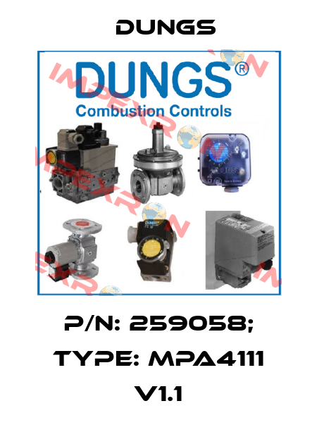 p/n: 259058; Type: MPA4111 V1.1 Dungs