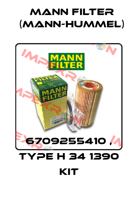 6709255410 , type H 34 1390 KIT Mann Filter (Mann-Hummel)