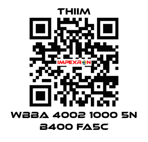 WBBA 4002 1000 5N B400 FA5C Thiim