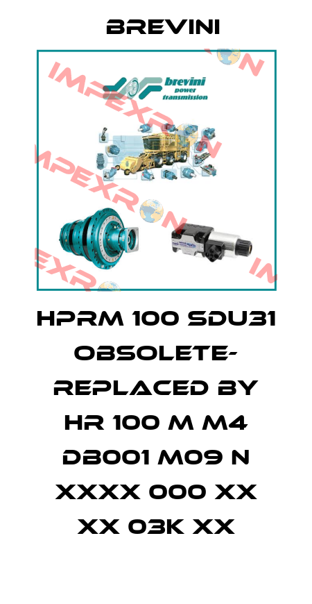 HPRM 100 SDU31 obsolete- REPLACED BY HR 100 M M4 DB001 M09 N XXXX 000 XX XX 03K XX Brevini