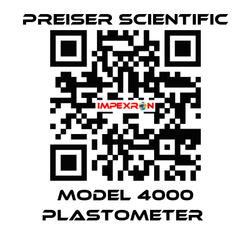 Model 4000 Plastometer  Preiser Scientific