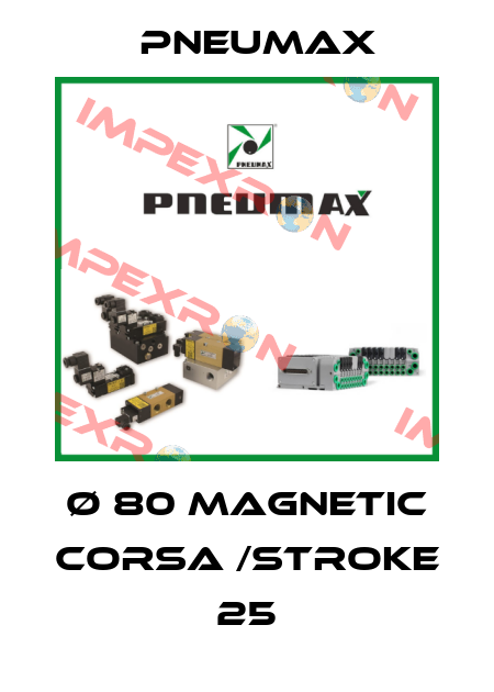 Ø 80 MAGNETIC CORSA /STROKE 25 Pneumax