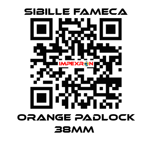 ORANGE PADLOCK 38MM  Sibille Fameca