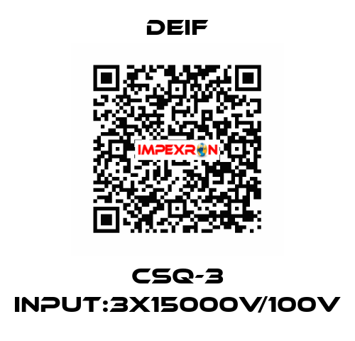 CSQ-3 Input:3x15000V/100V Deif