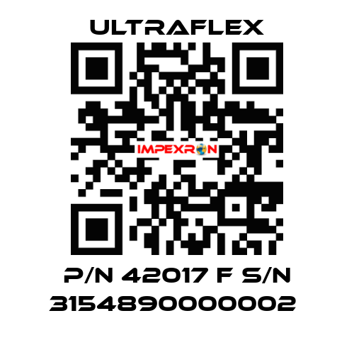 P/N 42017 F S/N 3154890000002  Ultraflex