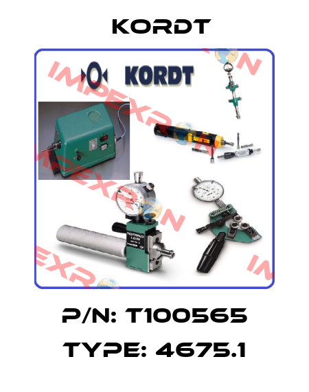 P/N: T100565 Type: 4675.1 Kordt