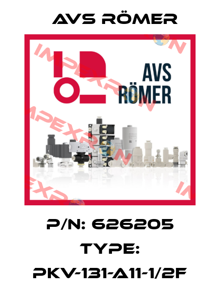 P/N: 626205 Type: PKV-131-A11-1/2F Avs Römer