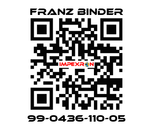 99-0436-110-05 FRANZ BINDER
