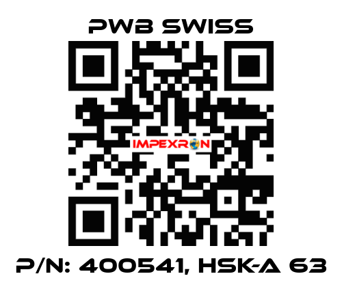 P/N: 400541, HSK-A 63 PWB Swiss