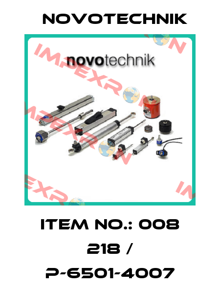 Item No.: 008 218 / P-6501-4007 Novotechnik
