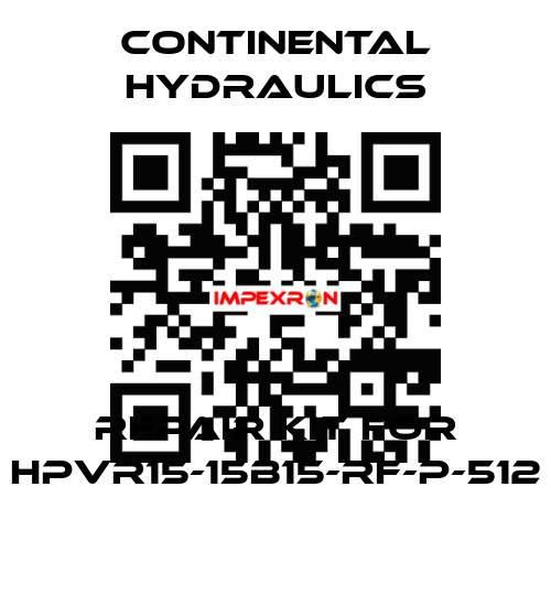Repair kit for HPVR15-15B15-RF-P-512 Continental Hydraulics