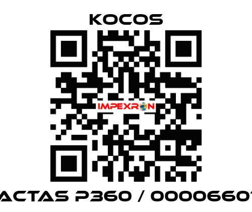 ACTAS P360 / 00006601 KoCoS