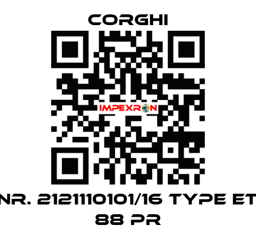 Nr. 2121110101/16 Type ET 88 PR Corghi