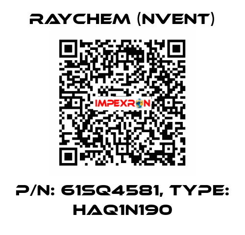P/N: 61SQ4581, Type: HAQ1N190 Raychem (nVent)