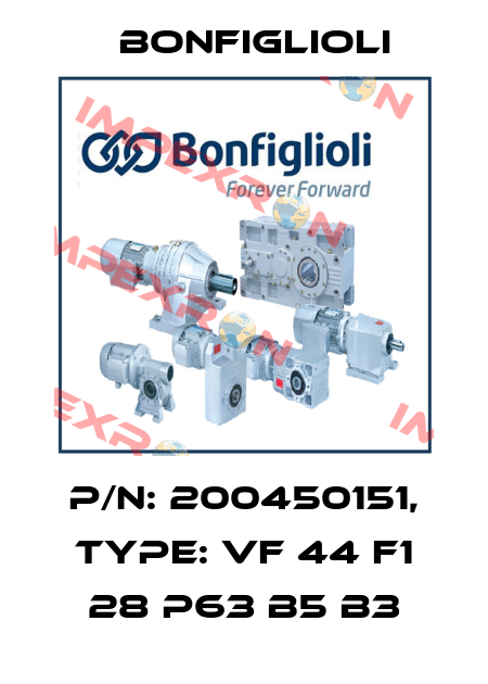 P/N: 200450151, Type: VF 44 F1 28 P63 B5 B3 Bonfiglioli