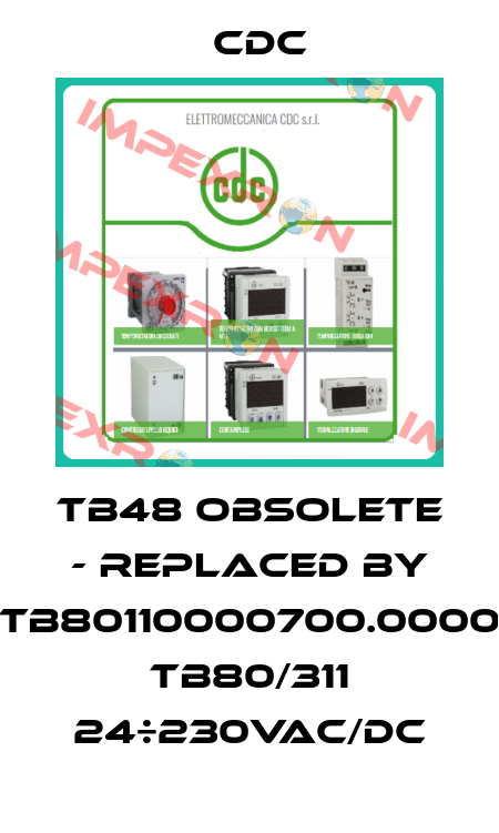 TB48 obsolete - replaced by TB80110000700.0000 TB80/311 24÷230VAC/DC CDC