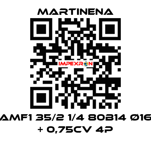 AMF1 35/2 1/4 80B14 Ø16 + 0,75Cv 4P Martinena