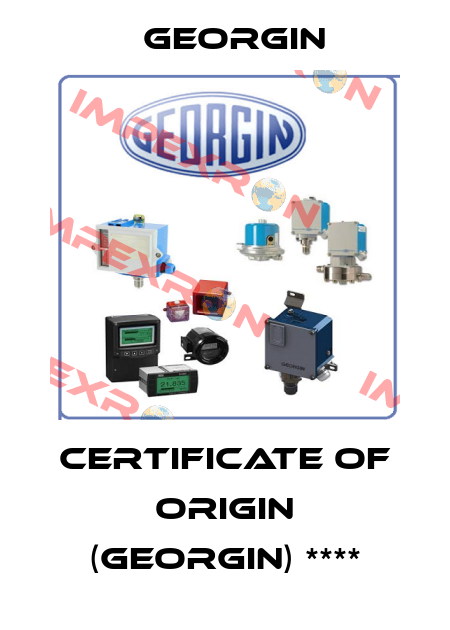 Certificate of origin (Georgin) **** Georgin