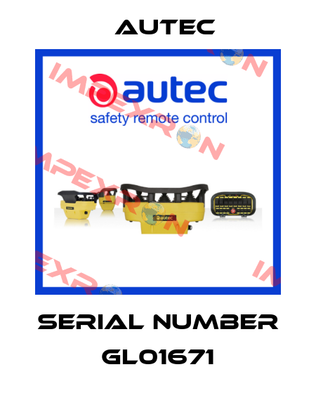 Serial Number GL01671 Autec