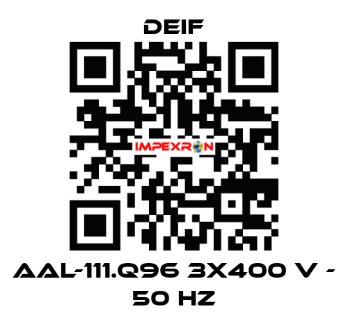 AAL-111.Q96 3x400 V - 50 Hz Deif