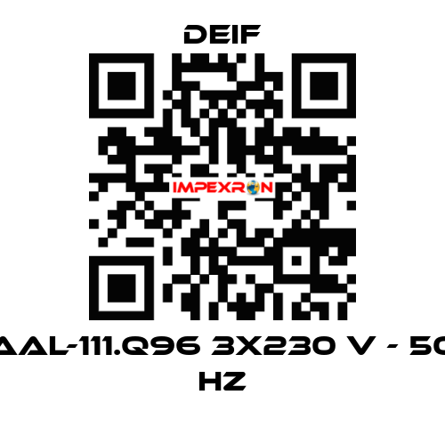 AAL-111.Q96 3x230 V - 50 Hz Deif
