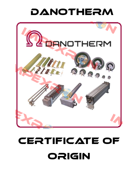 Certificate of Origin Danotherm