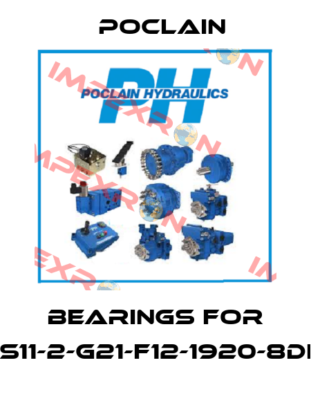 bearings for MS11-2-G21-F12-1920-8DEJ Poclain