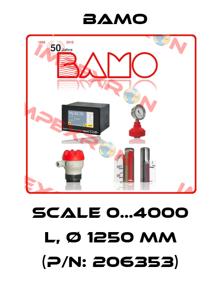 Scale 0...4000 L, Ø 1250 mm (P/N: 206353) Bamo